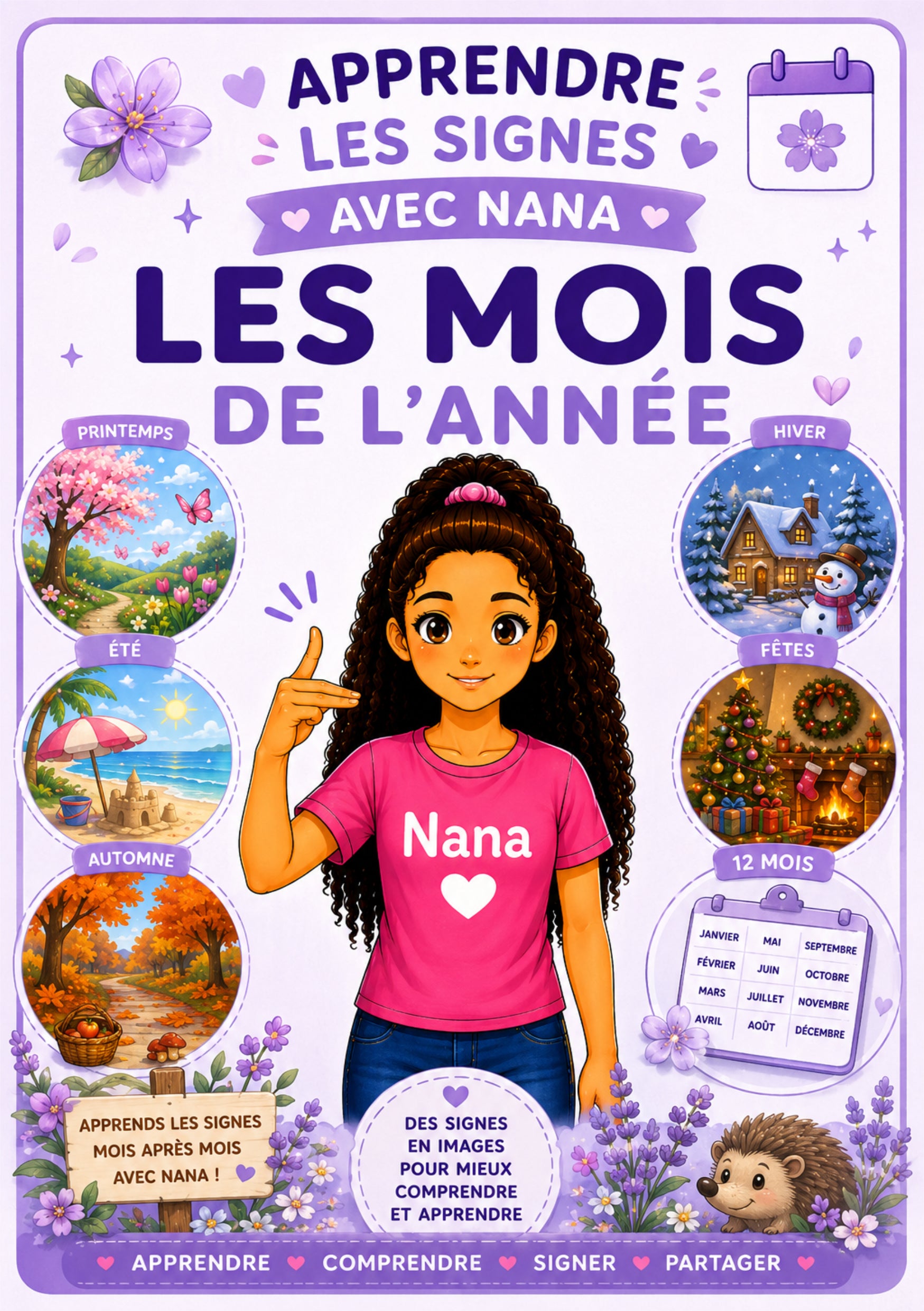 APPRENDRE LES SIGNES AVEC NANA: LES MOIS DE L'ANNEE.