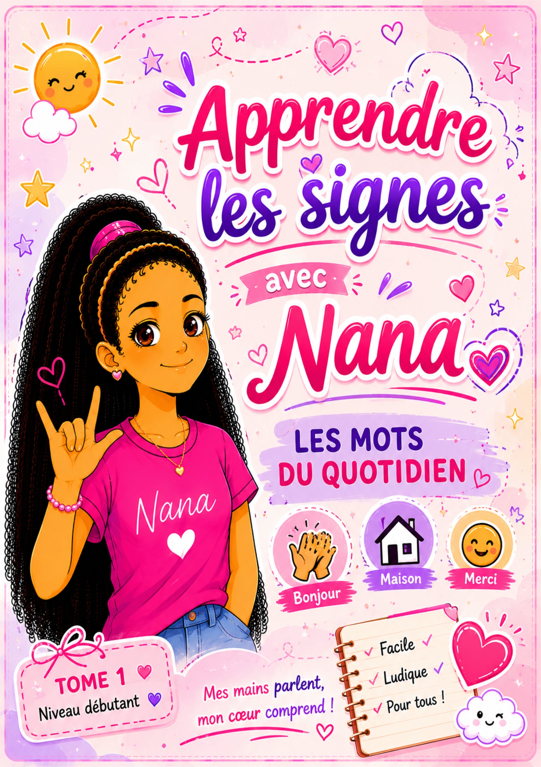 "APPRENDRE LES SIGNES AVEC NANA" LES MOTS DU QOTIDIEN tome 1
